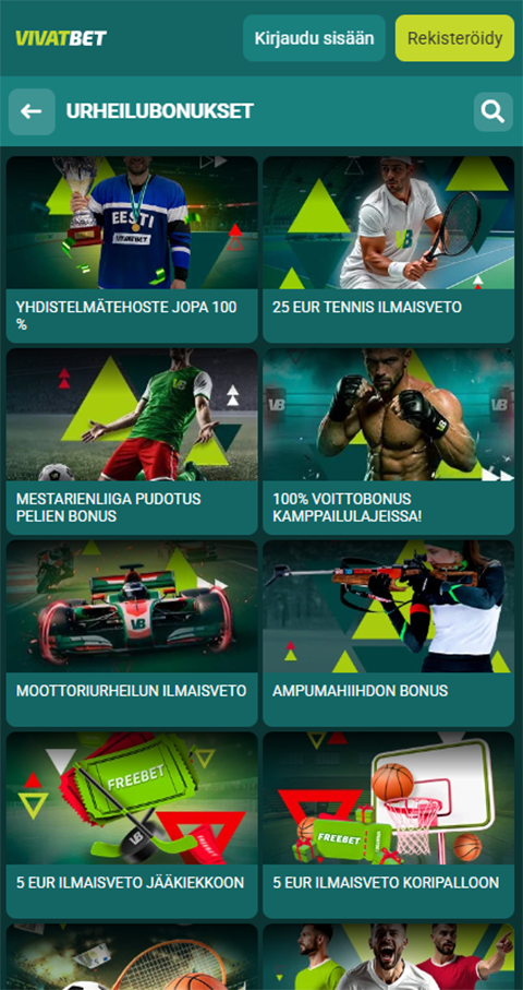 vedonlyönti bonukset Vivatbet